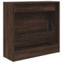 Oak brown engineered wood shoe rack 60x21x57 cm by , Shoe racks and shoe organizers - Ref: Foro24-839888, Price: 64,43 €, Dis...