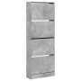 Concrete gray engineered wood shoe rack 60x21x163.5 cm by , Shoe racks and shoe organizers - Ref: Foro24-839906, Price: 111,3...