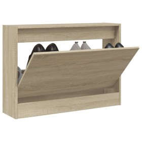 Zapatero de madera de ingeniería roble Sonoma 80x21x57 cm de , Zapateros y organizadores de calzado - Ref: Foro24-839912, Pre...