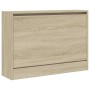 Zapatero de madera de ingeniería roble Sonoma 80x21x57 cm de , Zapateros y organizadores de calzado - Ref: Foro24-839912, Pre...