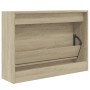 Zapatero de madera de ingeniería roble Sonoma 80x21x57 cm de , Zapateros y organizadores de calzado - Ref: Foro24-839912, Pre...