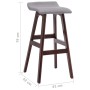 Light gray fabric kitchen stool by vidaXL, Kitchen stools - Ref: Foro24-249581, Price: 55,66 €, Discount: %