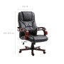 Silla de oficina de cuero sintético negra de vidaXL, Sillas de oficina - Ref: Foro24-20230, Precio: 230,93 €, Descuento: %