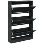 Zapatero de madera de ingeniería negro 80x21x125,5 cm de , Zapateros y organizadores de calzado - Ref: Foro24-839925, Precio:...