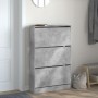 Concrete gray engineered wood shoe rack 80x21x125.5 cm by , Shoe racks and shoe organizers - Ref: Foro24-839927, Price: 105,3...