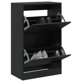 Zapatero de madera de ingeniería negro 60x34x96,5 cm de , Zapateros y organizadores de calzado - Ref: Foro24-839946, Precio: ...