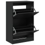 Zapatero de madera de ingeniería negro 60x34x96,5 cm de , Zapateros y organizadores de calzado - Ref: Foro24-839946, Precio: ...