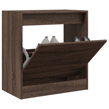 Oak brown engineered wood shoe rack 60x34x63.5 cm by , Shoe racks and shoe organizers - Ref: Foro24-839944, Price: 87,93 €, D...