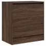 Zapatero de madera de ingeniería marrón roble 60x34x63,5 cm de , Zapateros y organizadores de calzado - Ref: Foro24-839944, P...