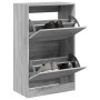 Zapatero de madera de ingeniería gris Sonoma 60x34x96,5 cm de , Zapateros y organizadores de calzado - Ref: Foro24-839950, Pr...