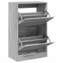 Schuhregal aus technischem Holz in Sonoma-Grau, 60 x 34 x 96,5 cm von , Schuhregale und Schuhorganisatoren - Ref: Foro24-8399...