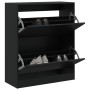 Zapatero de madera de ingeniería negro 80x34x96,5 cm de , Zapateros y organizadores de calzado - Ref: Foro24-839967, Precio: ...