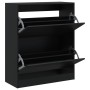 Zapatero de madera de ingeniería negro 80x34x96,5 cm de , Zapateros y organizadores de calzado - Ref: Foro24-839967, Precio: ...