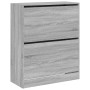 Schuhregal aus technischem Holz in Sonoma-Grau, 80 x 34 x 96,5 cm von , Schuhregale und Schuhorganisatoren - Ref: Foro24-8399...