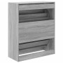 Schuhregal aus technischem Holz in Sonoma-Grau, 80 x 34 x 96,5 cm von , Schuhregale und Schuhorganisatoren - Ref: Foro24-8399...