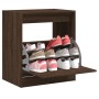 Oak brown engineered wood shoe rack 60x42x69 cm by , Shoe racks and shoe organizers - Ref: Foro24-839986, Price: 53,99 €, Dis...