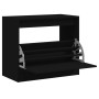 Zapatero de madera de ingeniería negro 80x42x69 cm de , Zapateros y organizadores de calzado - Ref: Foro24-840002, Precio: 64...