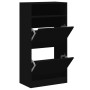 Zapatero de madera de ingeniería negro 60x34x116 cm de , Zapateros y organizadores de calzado - Ref: Foro24-840016, Precio: 9...