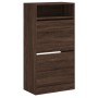 Zapatero de madera de ingeniería marrón roble 60x34x116 cm de , Zapateros y organizadores de calzado - Ref: Foro24-840021, Pr...