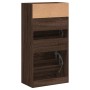 Zapatero de madera de ingeniería marrón roble 60x34x116 cm de , Zapateros y organizadores de calzado - Ref: Foro24-840021, Pr...