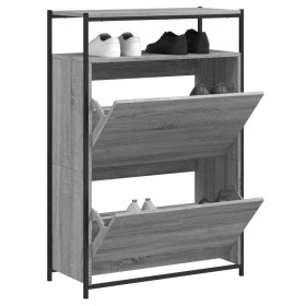 Sonoma gray engineered wood shoe rack 75x34x112 cm by , Shoe racks and shoe organizers - Ref: Foro24-840037, Price: 108,27 €,...