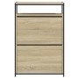 Zapatero de madera de ingeniería roble Sonoma 75x34x112 cm de , Zapateros y organizadores de calzado - Ref: Foro24-840035, Pr...