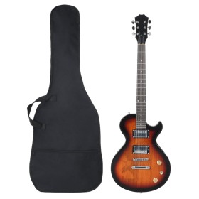 Electric guitar for beginners with brown-black 4/4 39" case by , Guitars - Ref: Foro24-70191, Price: 154,64 €, Discount: %