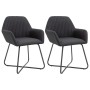 Dining chairs 2 units black fabric by vidaXL, dining chairs - Ref: Foro24-249813, Price: 155,04 €, Discount: %