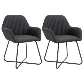 Dining chairs 2 units black fabric by vidaXL, dining chairs - Ref: Foro24-249813, Price: 170,99 €, Discount: %