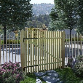 Puerta de jardín de estacas madera de pino impregnada 100x100cm de , Puertas de jardín - Ref: Foro24-45140, Precio: 58,23 €, ...