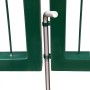 Garden fence gate with green steel posts 350x120 cm by , garden gates - Ref: Foro24-142570, Price: 503,07 €, Discount: %