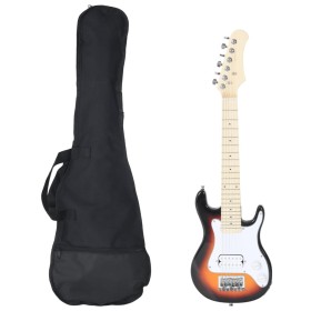 Guitarra eléctrica para niños con funda marrón y blanco 3/4 30" de , Guitarras - Ref: Foro24-70195, Precio: 107,13 €, Descuen...