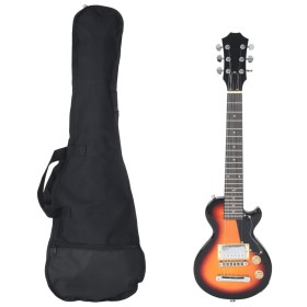 Kinder-E-Gitarre mit braunem und schwarzem Koffer 3/4 30" von , Gitarren - Ref: Foro24-70197, Preis: 134,99 €, Rabatt: %