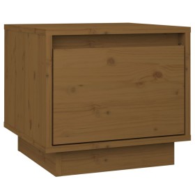 Mesita de noche madera maciza de pino marrón miel 35x34x32 cm de vidaXL, Mesitas de noche - Ref: Foro24-813401, Precio: 32,83...