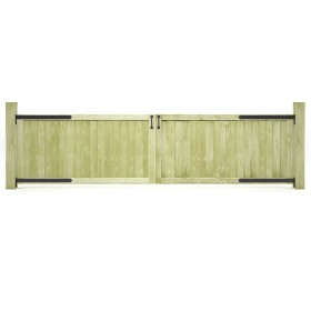 Puertas de valla madera de pino impregnada 300x75 cm 2 uds de , Puertas de jardín - Ref: Foro24-45338, Precio: 145,99 €, Desc...