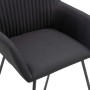 Dining chairs 2 units black fabric by vidaXL, dining chairs - Ref: Foro24-249813, Price: 170,99 €, Discount: %