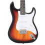 Beginner electric guitar with white brown case 4/4 39" by , Guitars - Ref: Foro24-70192, Price: 132,51 €, Discount: %