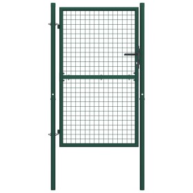 Green steel fence gate 100x200 cm by , garden gates - Ref: Foro24-145736, Price: 194,99 €, Discount: %