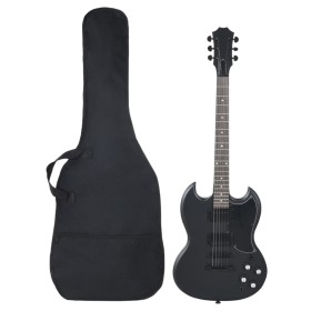 Electric guitar for beginners with case black 4/4 39" by , Guitars - Ref: Foro24-70189, Price: 146,99 €, Discount: %