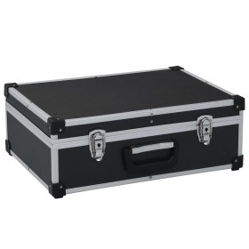 Black aluminum tool case 46x33x16 cm by vidaXL, Toolboxes - Ref: Foro24-91847, Price: 54,99 €, Discount: %