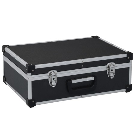 Black aluminum tool case 46x33x16 cm by vidaXL, Toolboxes - Ref: Foro24-91847, Price: 57,77 €, Discount: %