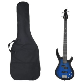 Bajo eléctrico para principiantes con funda azul negro 4/4 46" de , Guitarras - Ref: Foro24-70182, Precio: 171,65 €, Descuent...