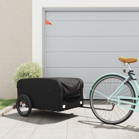 Black iron bicycle trailer 45 kg by , Bicycle trailers - Ref: Foro24-94052, Price: 80,74 €, Discount: %