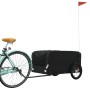 Black iron bicycle trailer 45 kg by , Bicycle trailers - Ref: Foro24-94052, Price: 79,99 €, Discount: %