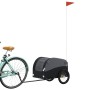 Black iron bicycle trailer 30 kg by , Bicycle trailers - Ref: Foro24-94122, Price: 82,35 €, Discount: %