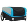 Black and blue iron bicycle trailer 45 kg by , Bicycle trailers - Ref: Foro24-94044, Price: 82,99 €, Discount: %