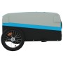 Black and blue iron bicycle trailer 45 kg by , Bicycle trailers - Ref: Foro24-94044, Price: 82,99 €, Discount: %