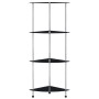 4-tier black tempered glass shelf 30x30x100 cm by vidaXL, Bookcases and shelves - Ref: Foro24-249520, Price: 40,54 €, Discoun...