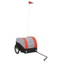 Black and orange iron bicycle trailer 30 kg by , Bicycle trailers - Ref: Foro24-94117, Price: 76,99 €, Discount: %