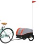 Schwarz-orangefarbener Fahrradanhänger aus Eisen, 30 kg von , Fahrradanhänger - Ref: Foro24-94117, Preis: 76,35 €, Rabatt: %